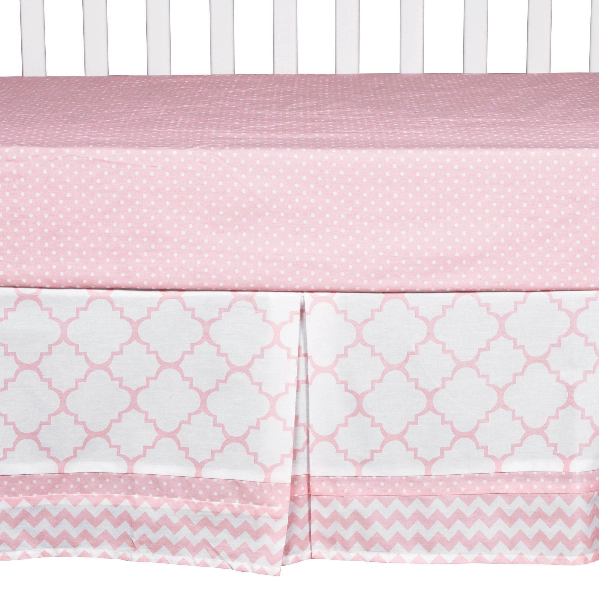 Pink Sky 3 Piece Crib Bedding Set
