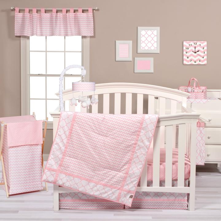 Trend Lab Pink Sky 3 Piece Crib Bedding Set