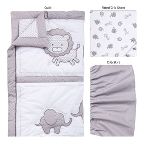 Safari Chevron 3 Piece Crib Bedding Set