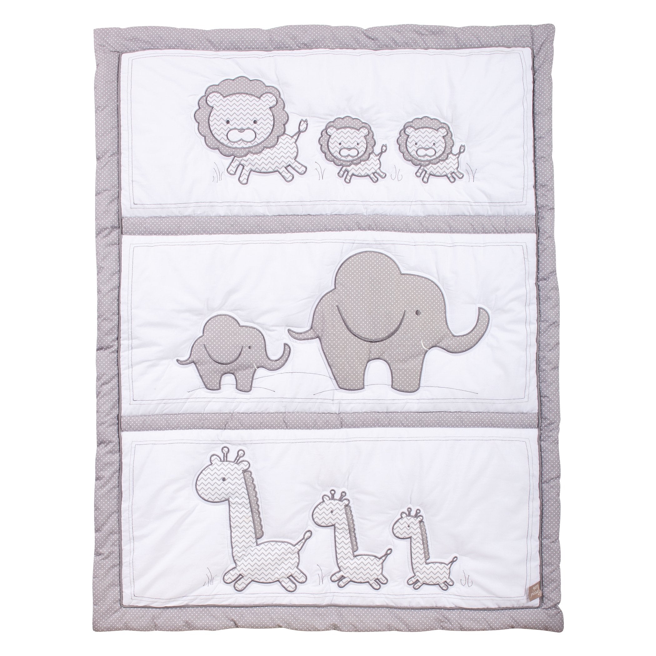 Safari Chevron 3 Piece Crib Bedding Set