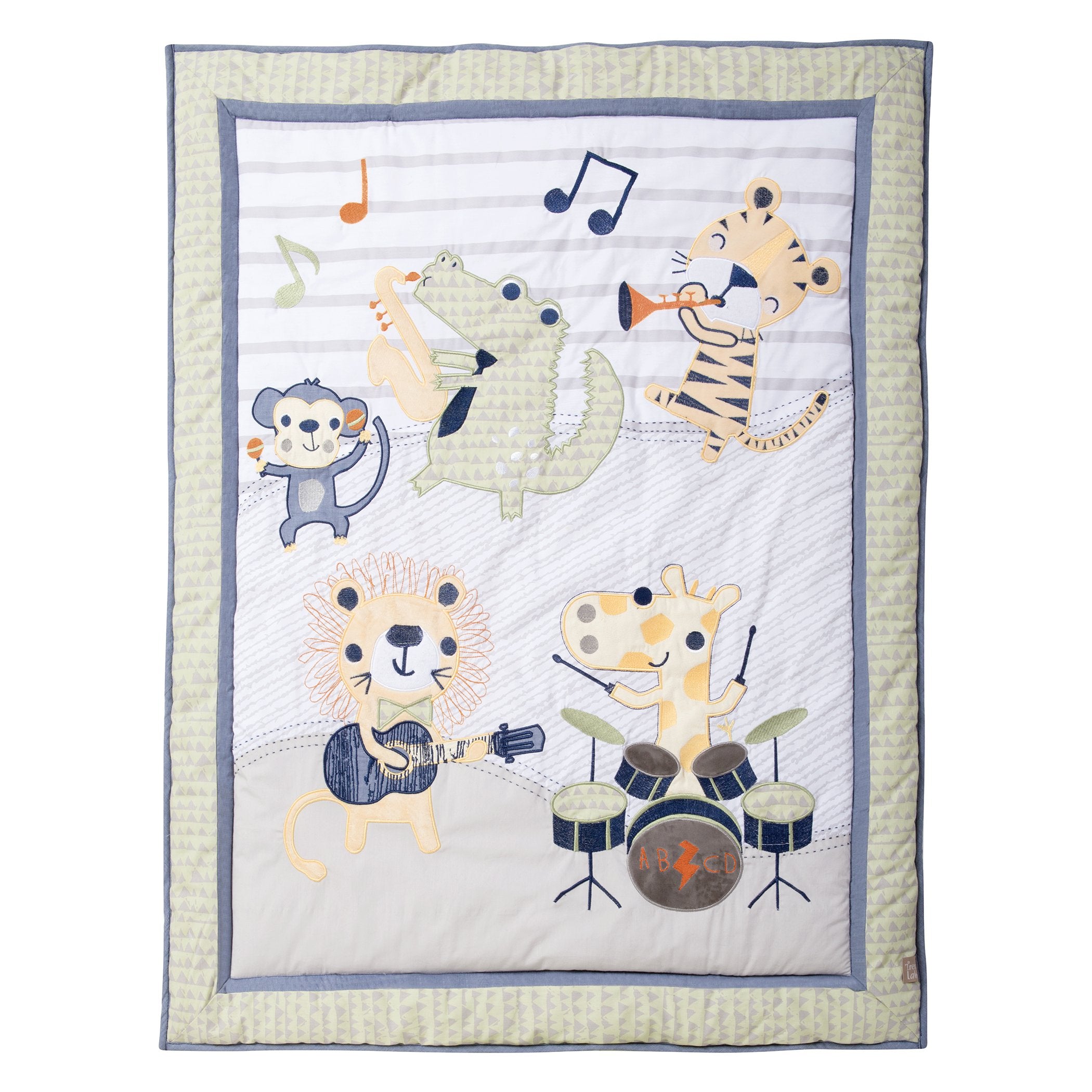 Safari Rock Band 6 Piece Crib Bedding Set