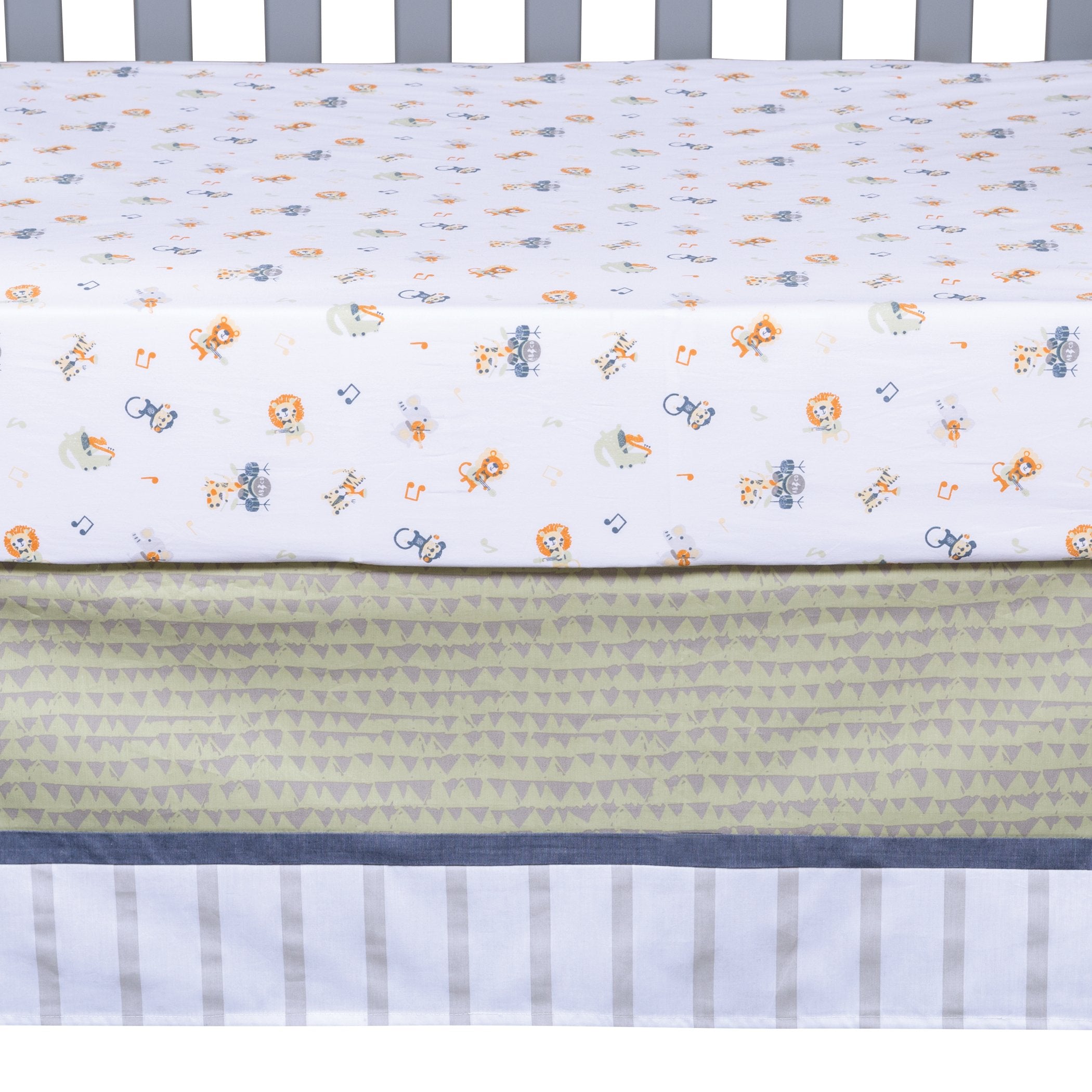 Safari Rock Band 6 Piece Crib Bedding Set