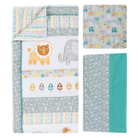 Lullaby Jungle 6 Piece Crib Bedding Set