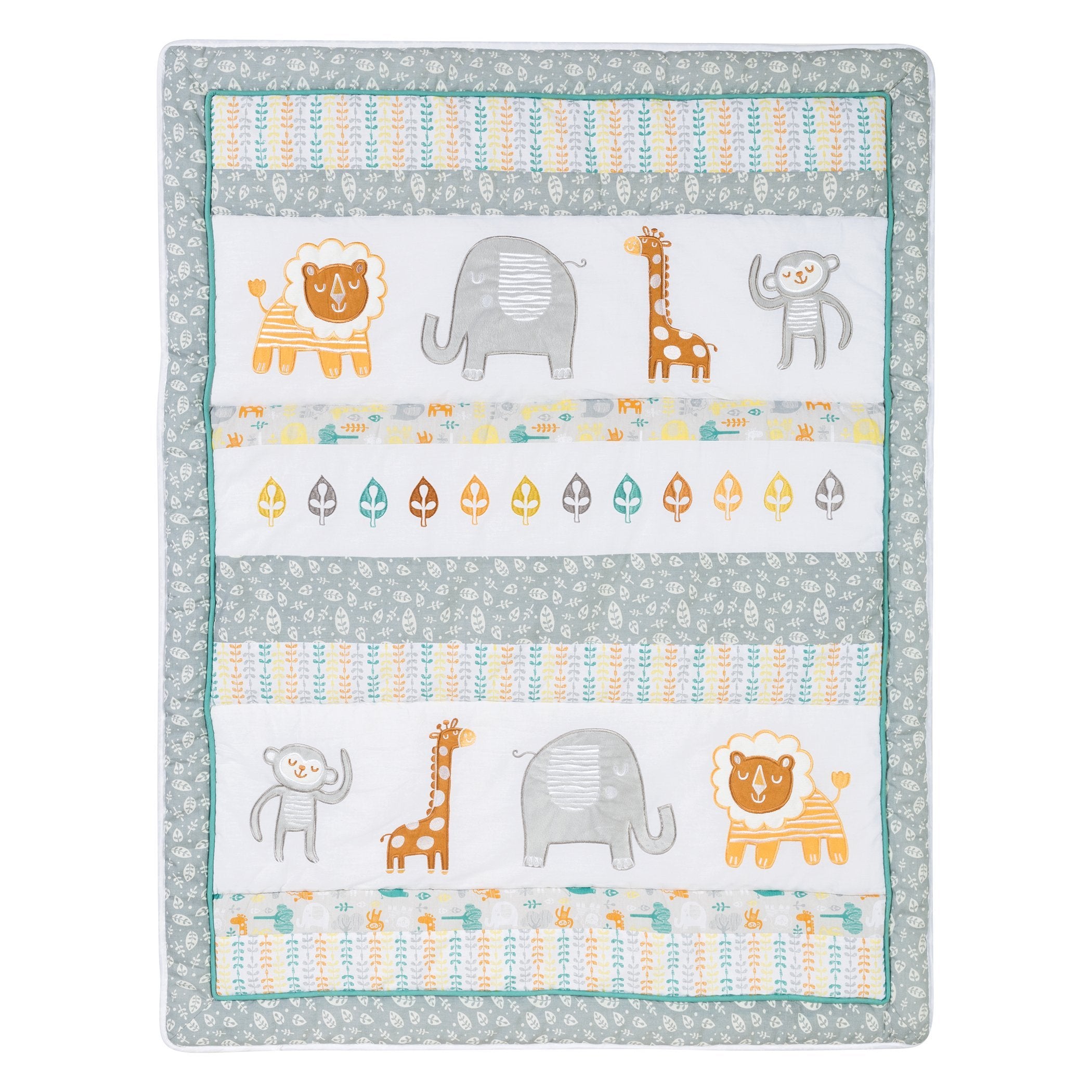 Lullaby Jungle 6 Piece Crib Bedding Set