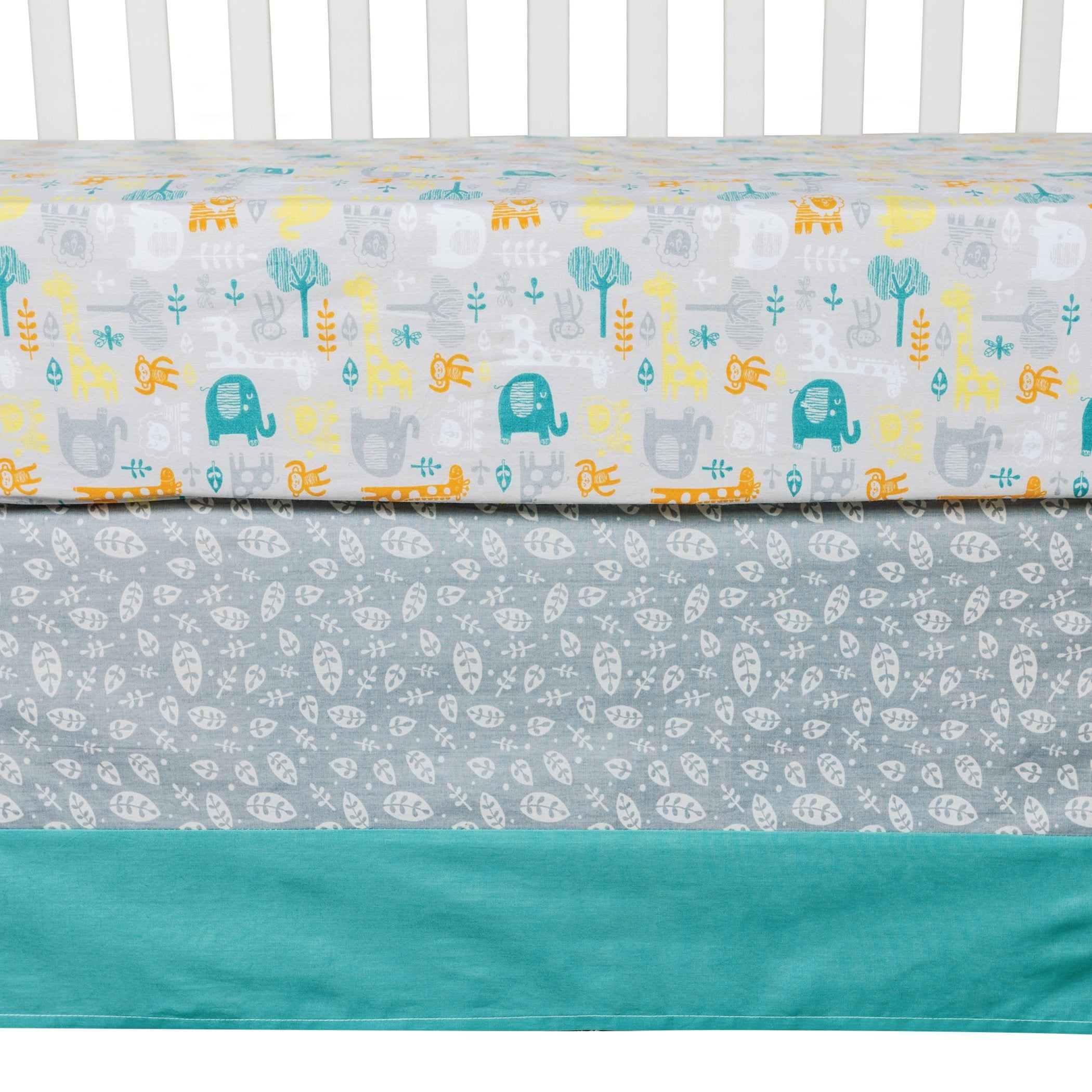 Lullaby Jungle 6 Piece Crib Bedding Set