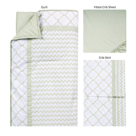 Sea Foam 3 Piece Crib Bedding Set