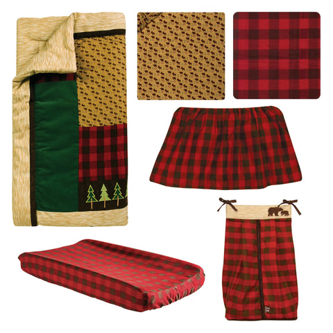 Image of Northwoods 6 Piece Crib Bedding Set