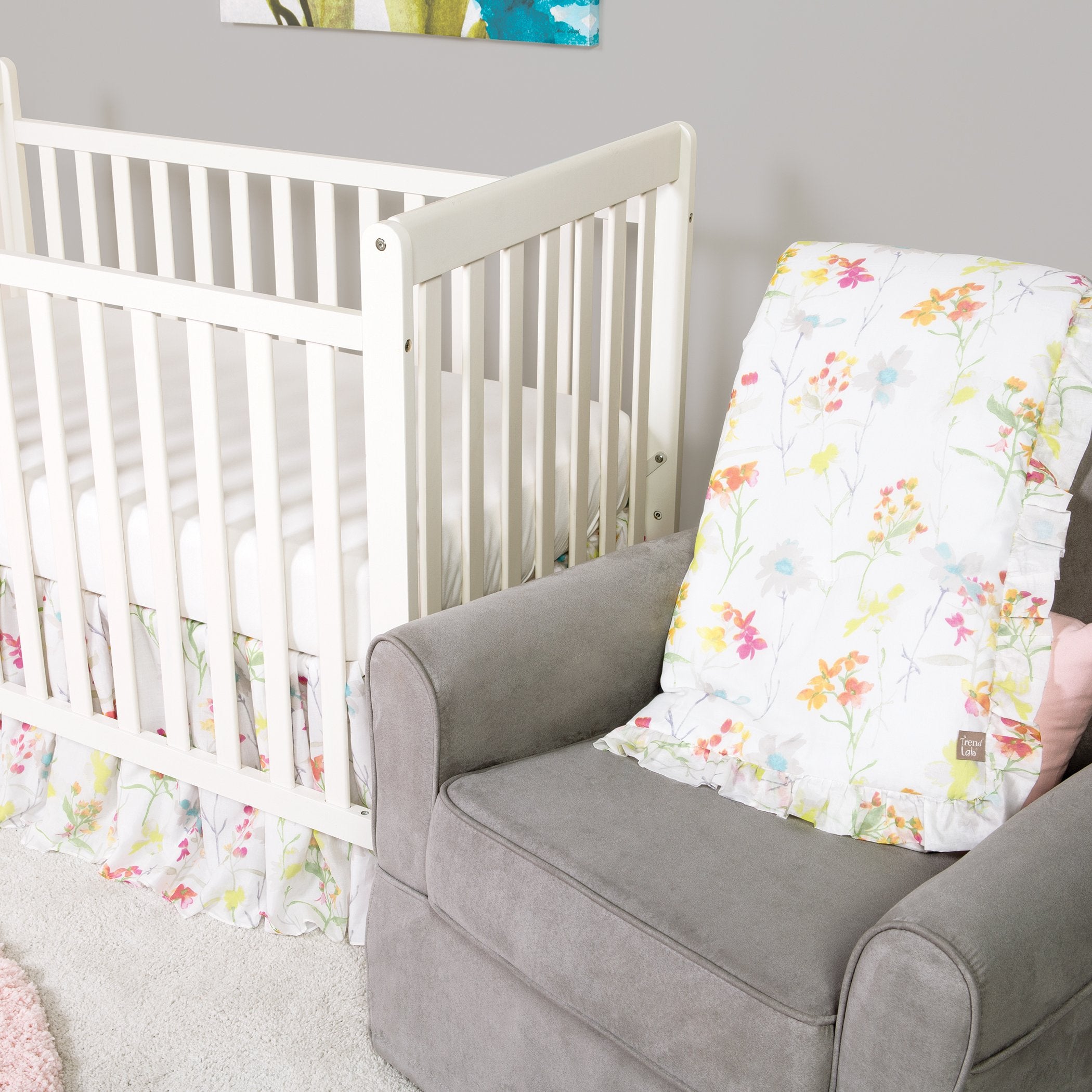 Wildflowers 3 Piece Crib Bedding Set