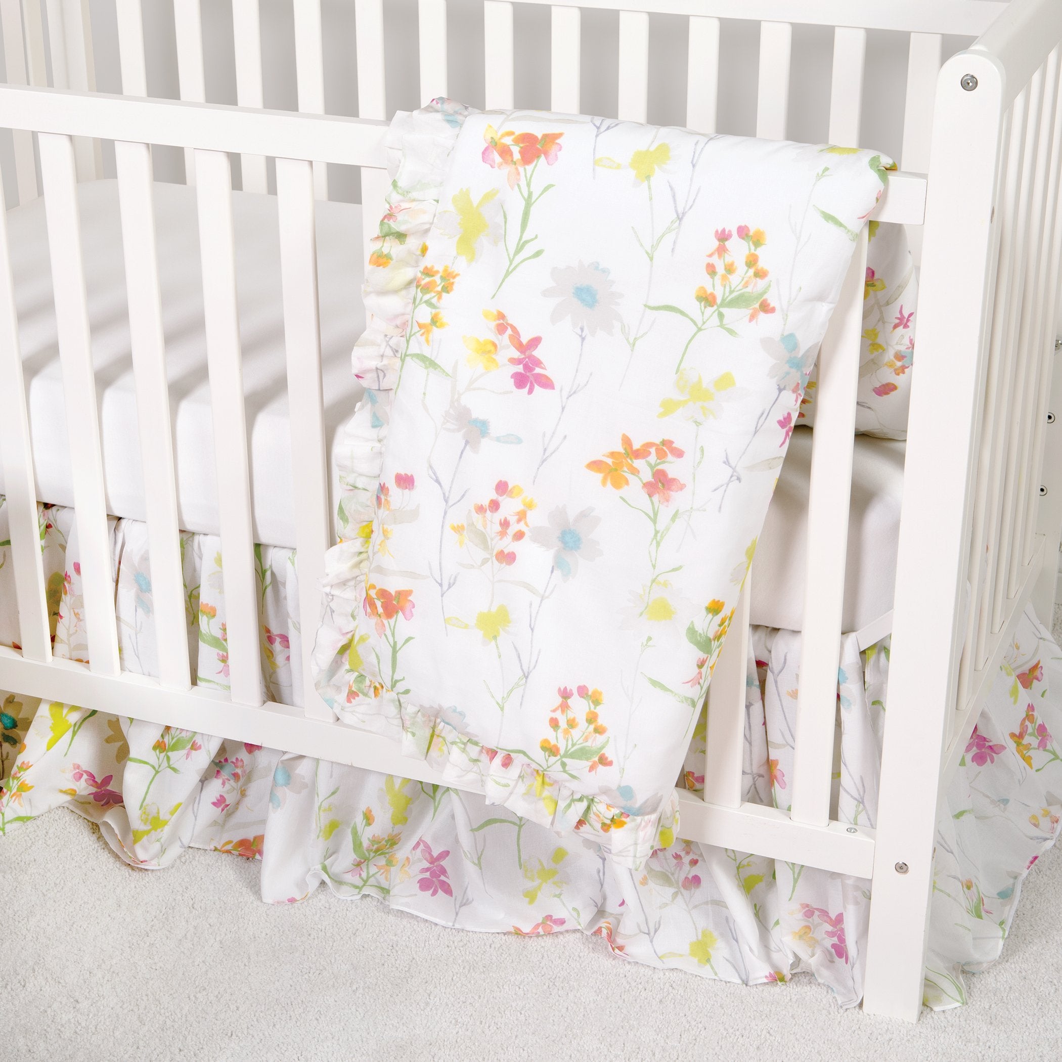Wildflowers 3 Piece Crib Bedding Set