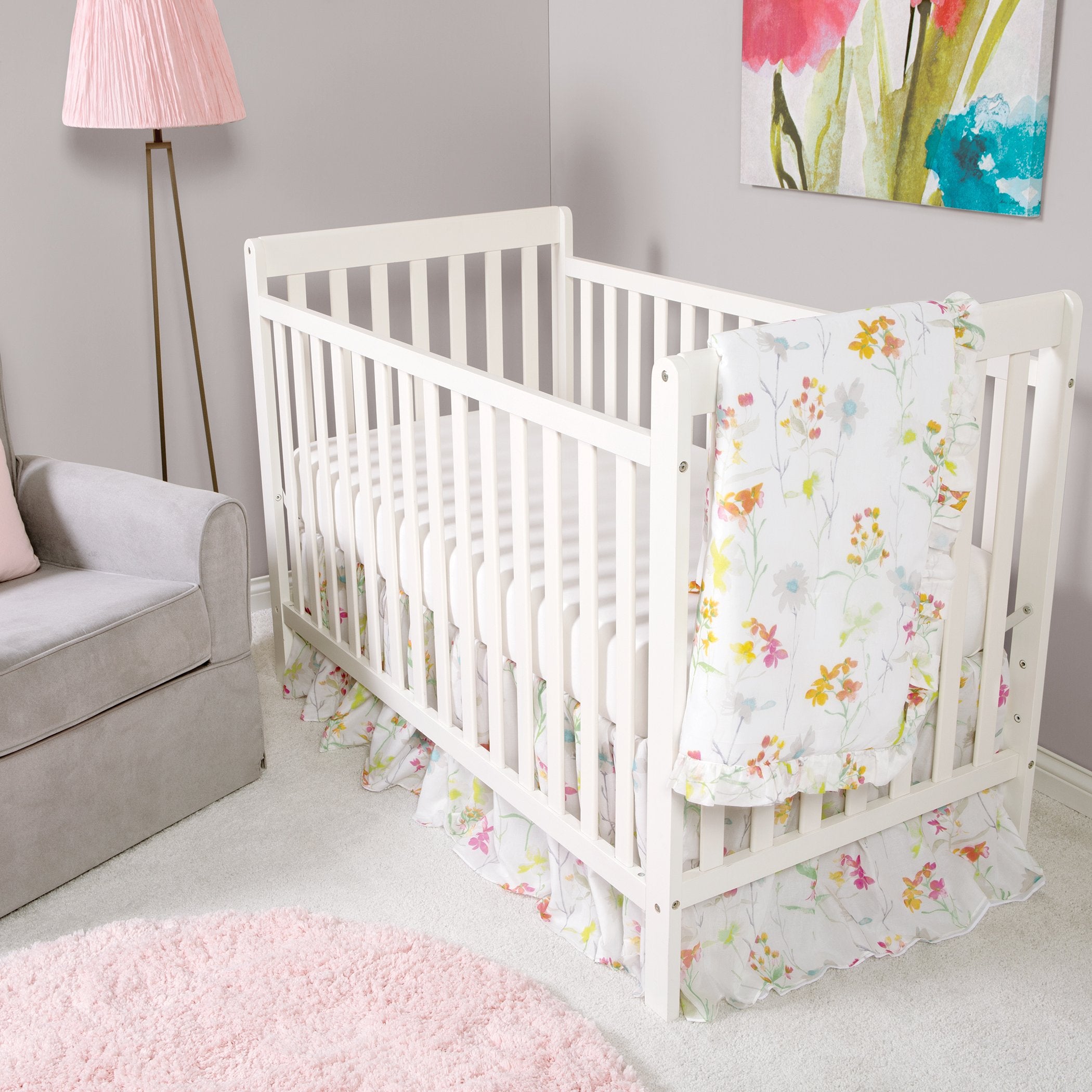 Wildflowers 3 Piece Crib Bedding Set