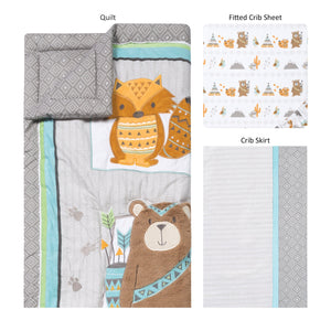 Lodge Buddies 3 Piece Crib Bedding Set