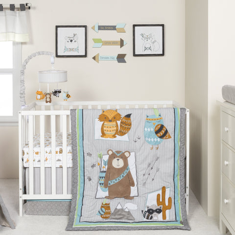 Image of Lodge Buddies 3 Piece Crib Bedding Set