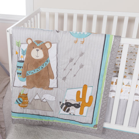 Image of Lodge Buddies 3 Piece Crib Bedding Set