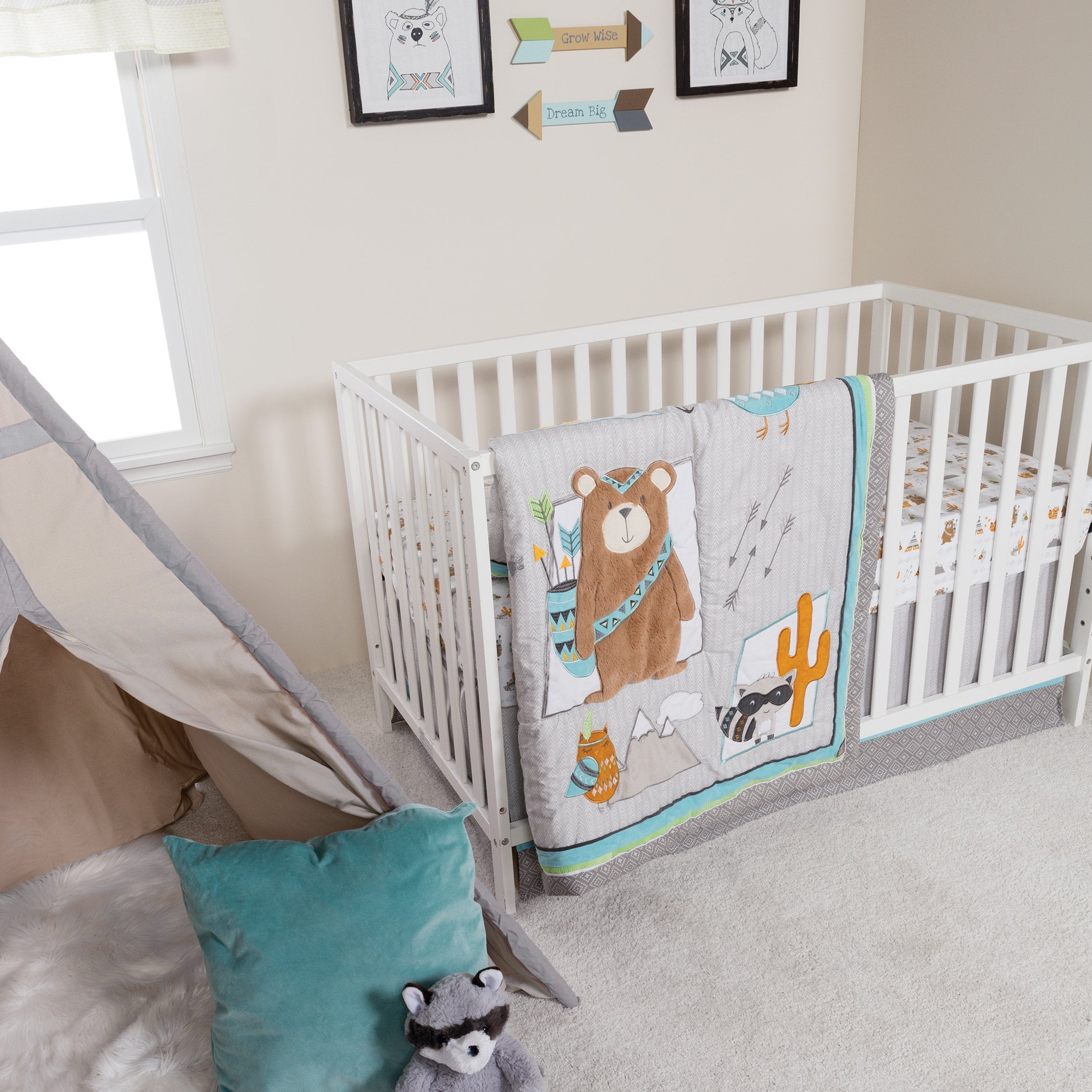 Lodge Buddies 3 Piece Crib Bedding Set