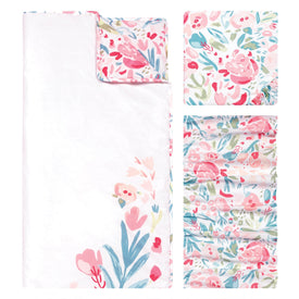 Painterly Floral 3 Piece Crib Bedding Set