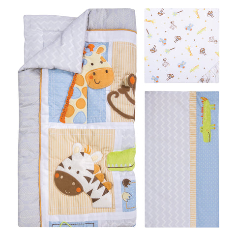 Image of Jungle Fun 6 Piece Crib Bedding Set