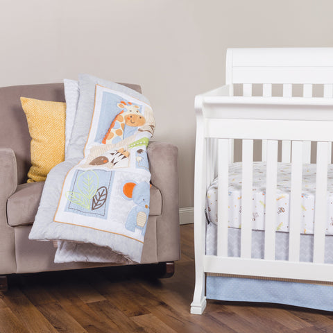 Image of Jungle Fun 6 Piece Crib Bedding Set