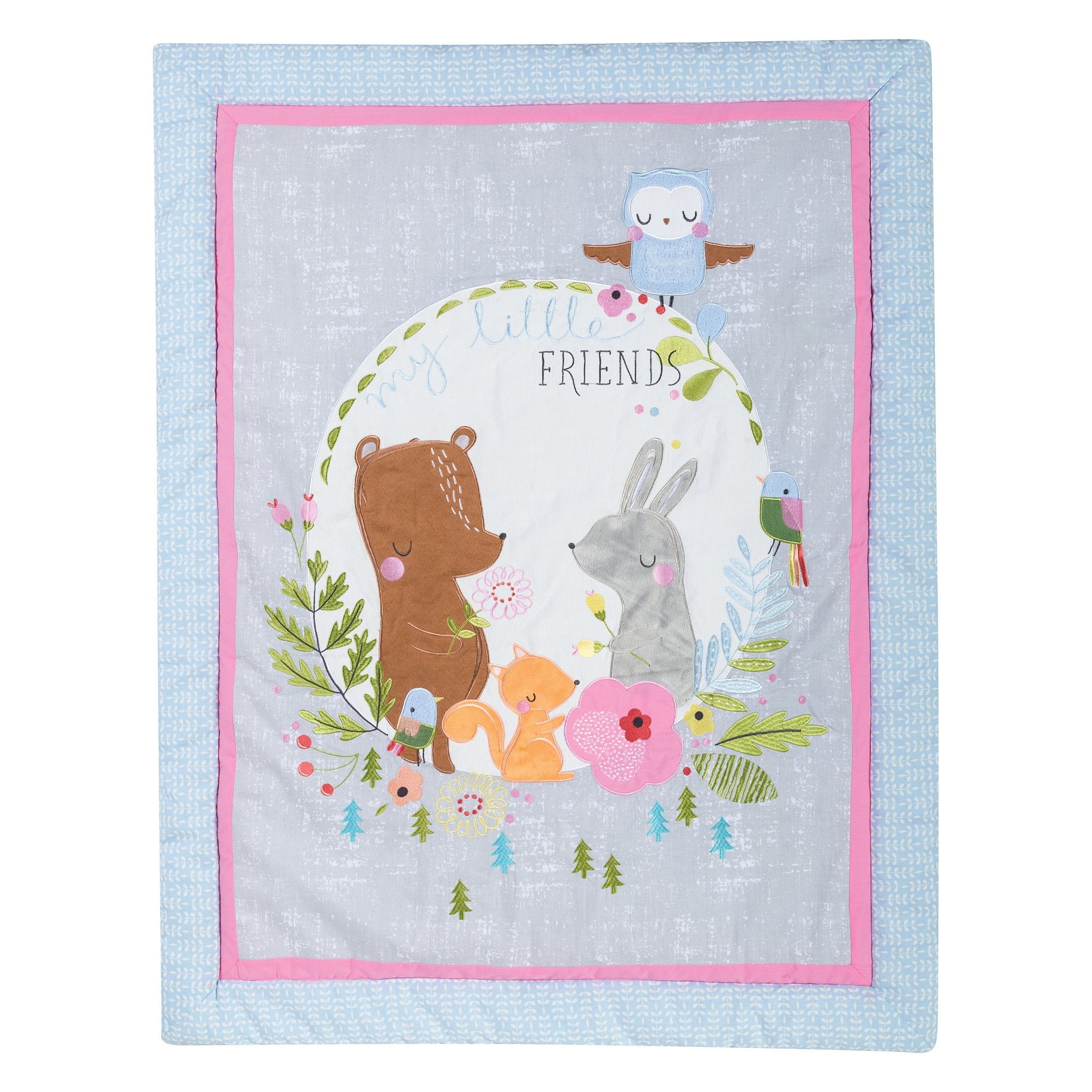 My Little Friends 6 Piece Crib Bedding Set