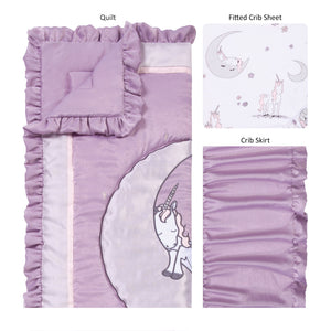 Unicorn Dreams 3 Piece Crib Bedding Set
