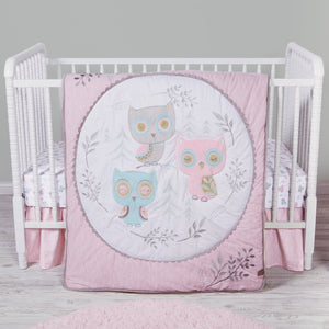 Feathered Friends 3 Piece Crib Bedding Set