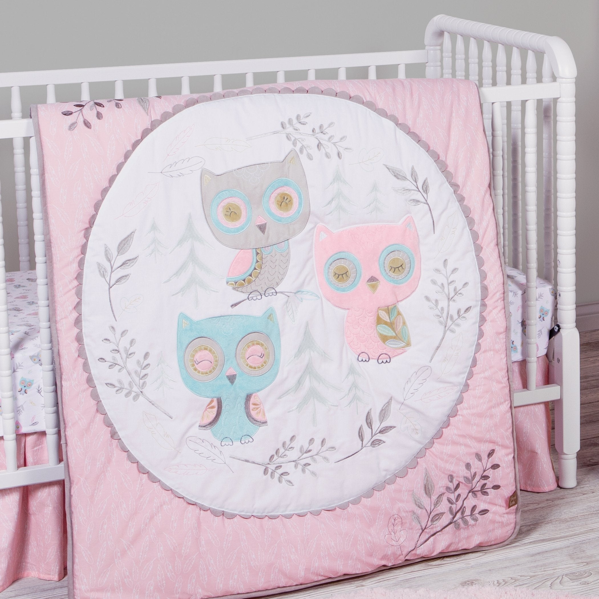 Feathered Friends 3 Piece Crib Bedding Set