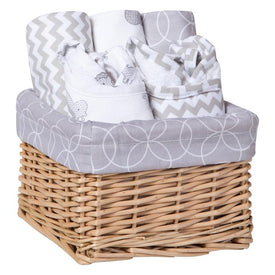 Safari Gray 7 Piece Feeding Basket Gift Set