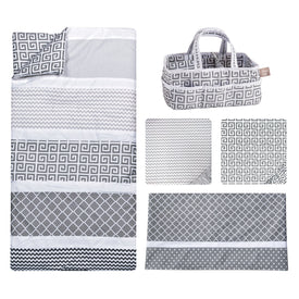 Ombre Gray 5 Piece Crib Bedding Set