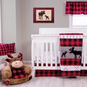 Lumberjack Moose 3 Piece Crib Bedding Set