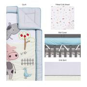 Image of Trend Lab Farm Stack 4 Piece Crib Bedding Set