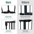 Image of Costway 6 Panel Wall-mount Adjustable Baby Safe Metal Fence Barrier