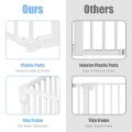 Image of Costway 6 Panel Wall-mount Adjustable Baby Safe Metal Fence Barrier