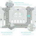 Costway 14-Panel Foldable Baby Activity Centre Playpen