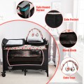 Costway 4-in-1 Convertible Portable Baby Playard with Changing Station