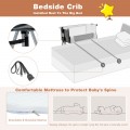 Costway Baby Bed Side Crib Portable Adjustable Infant Travel Sleeper Bassinet