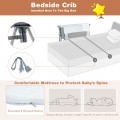Costway Baby Bed Side Crib Portable Adjustable Infant Travel Sleeper Bassinet