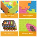 Costway 125 Pieces Baby Foam Interlocking Play Mat with Fence Instruments Styles