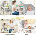 Image of Costway Folding Baby High Dining Chair with 6-Level Height Adjustment