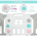 Image of Costway 14-Panel Foldable Baby Activity Centre Playpen