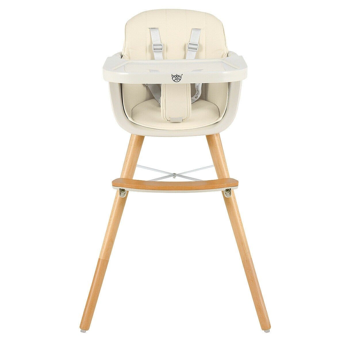 3 in 1 Convertible Wooden High Chair with Cushion