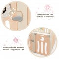 Image of Costway 14-Panel Baby Playpen Kids Activity Center Foldable Play Yard with Lock Door