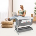 Image of Costway Baby Bed Side Crib Portable Adjustable Infant Travel Sleeper Bassinet