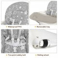 Costway Folding Baby High Dining Chair with 6-Level Height Adjustment