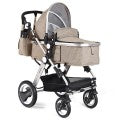 Image of Costway Folding Aluminum Baby Stroller Baby Jogger with Diaper Bag