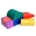 Image of Costway 6 Piece Climb Crawl Play Set Indoor Kids Toddler