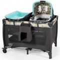 Costway 4-in-1 Convertible Portable Baby Playard Newborn Napper with Music and Toys