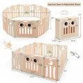 Costway 14-Panel Baby Playpen Kids Activity Center Foldable Play Yard with Lock Door