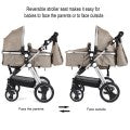 Costway Folding Aluminum Baby Stroller Baby Jogger with Diaper Bag