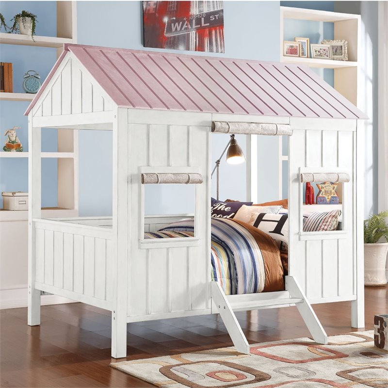 ACME Spring Cottage Full Bed in Weathered White
