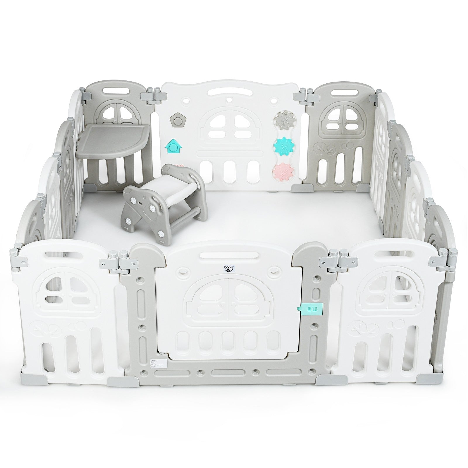 Costway 14-Panel Foldable Baby Activity Centre Playpen