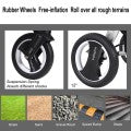 Costway Folding Aluminum Baby Stroller Baby Jogger with Diaper Bag